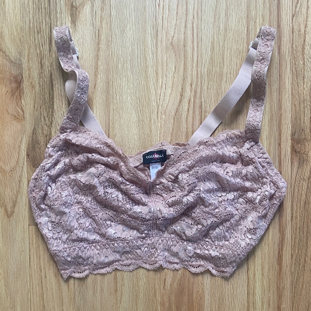 Cosabella Women's Lace Bandeau - Cream/ Blush